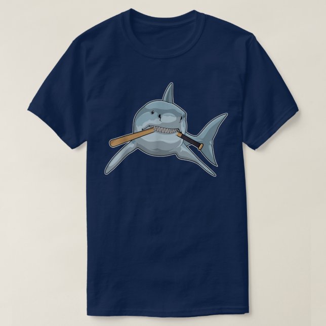 Shark Baseball Baseball fladdermus Sports T Shirt (Design framsida)