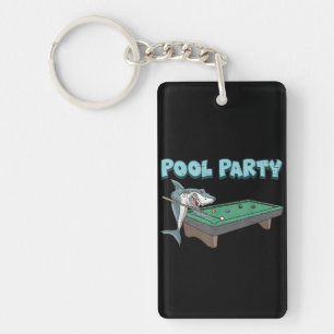 Shark Bassäng Party Pun Billiard Sommarbeach Bassä Nyckelring