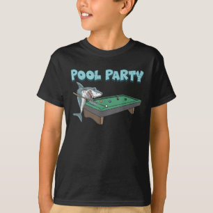 Shark Bassäng Party Pun Billiard Sommarbeach Bassä T Shirt