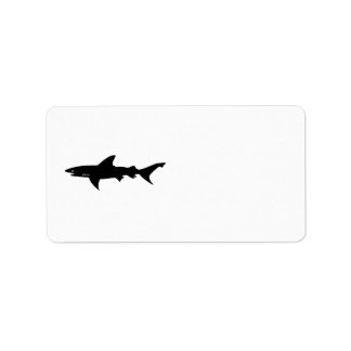 Shark Beware of Sharks Teckning Adressetikett