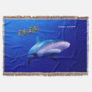 Shark-bild för Throw-Blanket Filt