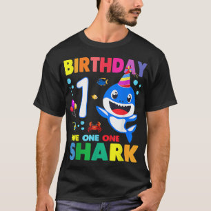 Shark Birthday 1 Years Old 1st Birthday Boy Matchi T Shirt