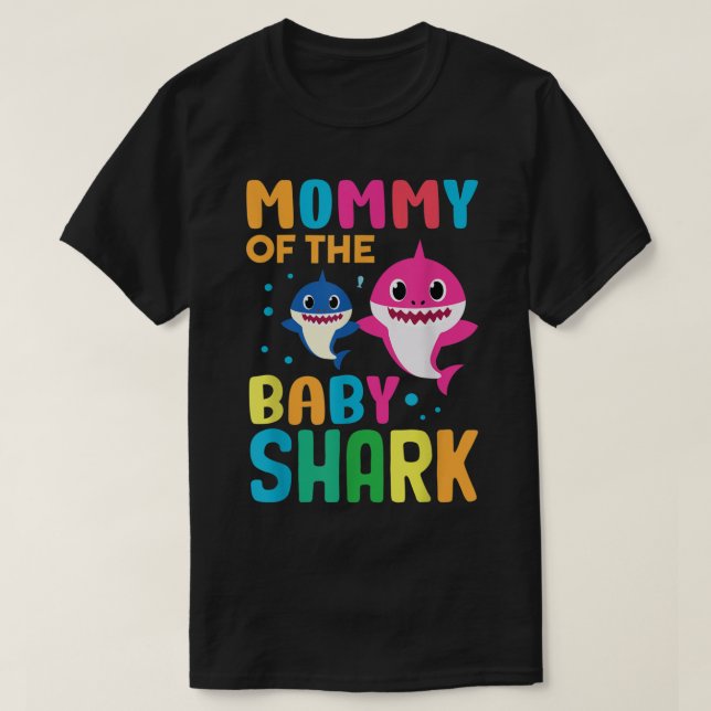 Shark Birthday Citote Funny B-day Mamma T Shirt (Design framsida)