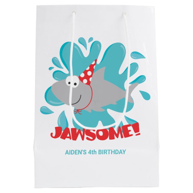 Shark Birthday Gift Bag (Baksidan)
