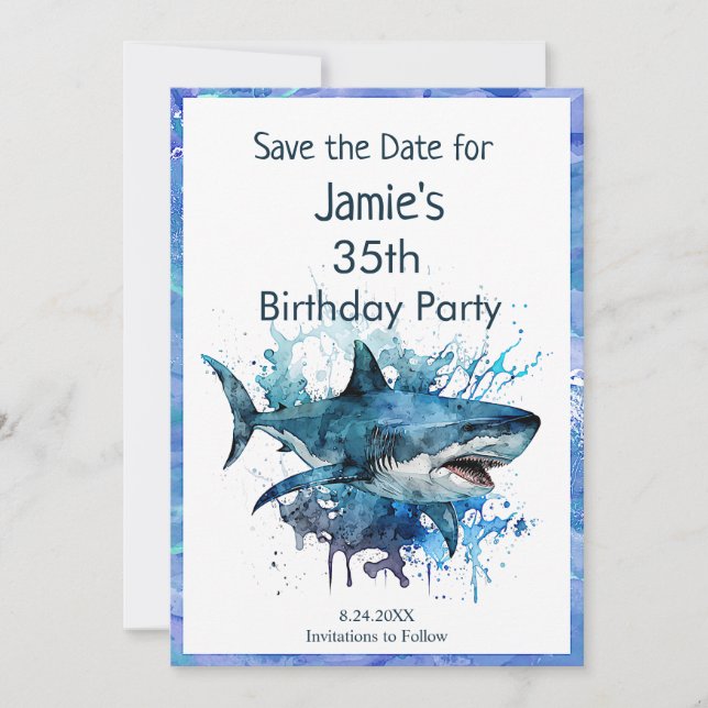 Shark Birthday, Shark Attack Spara Datumet (Framsida)