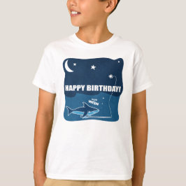 Shark Birthday Wish T Shirt