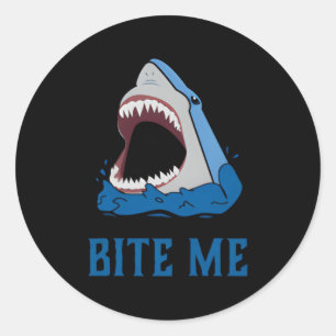 Shark Bita mig vecka för hajen Runt Klistermärke