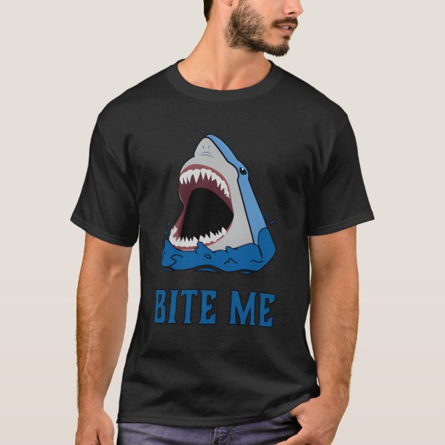 Shark Bita mig vecka för hajen T Shirt (Framsida)