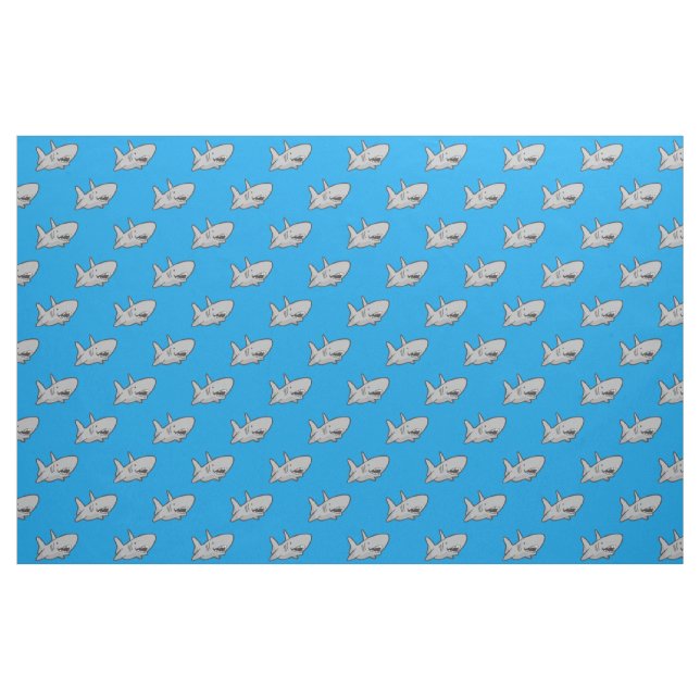 Shark Blue Fabric Tyg (Fat Quarter)