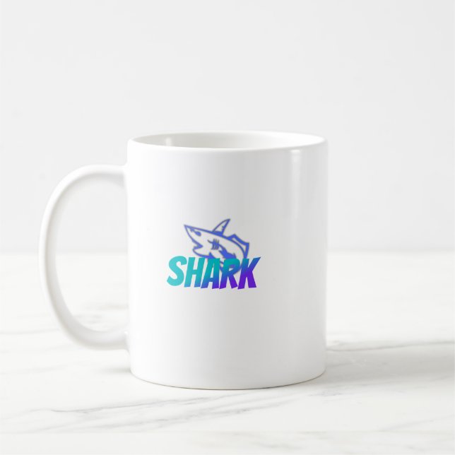 Shark  | Bold Ocean Predator Design for Gym & Gift Kaffemugg (Vänster)