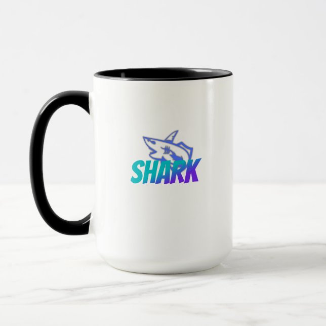 Shark  | Bold Ocean Predator Design for Gym & Gift Mugg (Vänster)