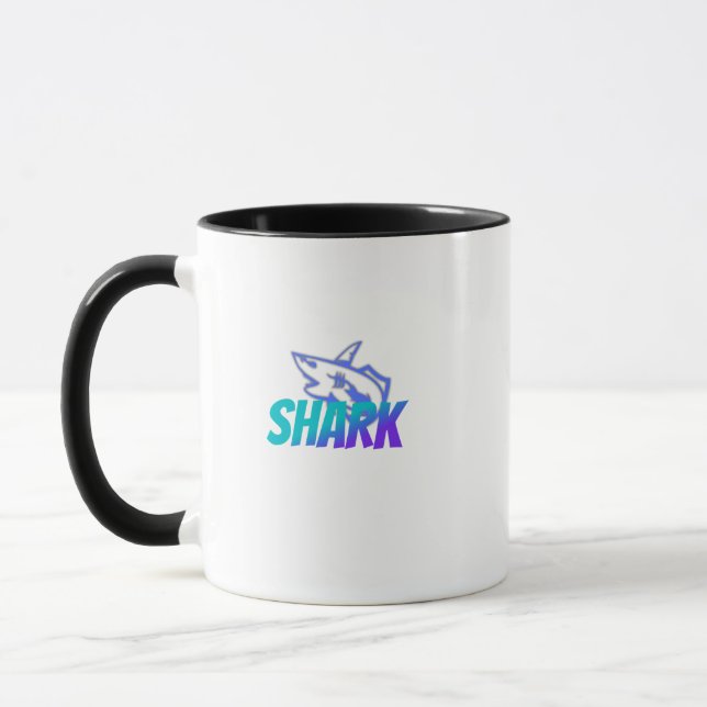 Shark  | Bold Ocean Predator Design for Gym & Gift Mugg (Vänster)