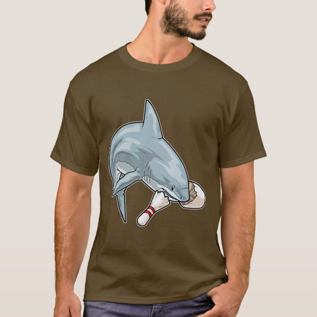 Shark Bowling Bowling-stift T Shirt (Framsida)