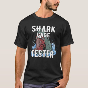 Shark Cage Tester Funny Amputee Gift T Shirt