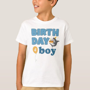 Shark Cake Birthday Boy Lägg till ålder T Shirt