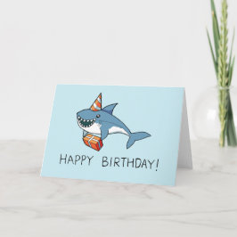 Shark Card för grattis på födelsedagen Kort