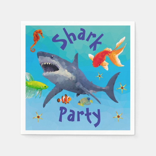 Shark Children Party Pappersservett (Framsidan)