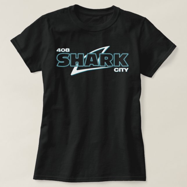 Shark City, San Jose Savages, San Jo, 408, SJ San T Shirt (Design framsida)