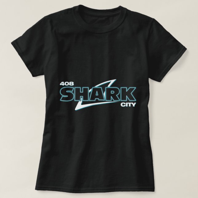 Shark City, San Jose Savages, San Jo, 408, SJ San T Shirt (Design framsida)