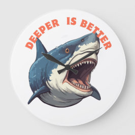 Shark Clock Stor Klocka