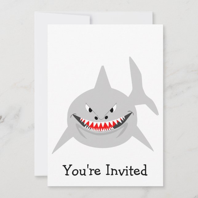 Shark Design valfri Tillfälle Inbjudningar (Framsida)