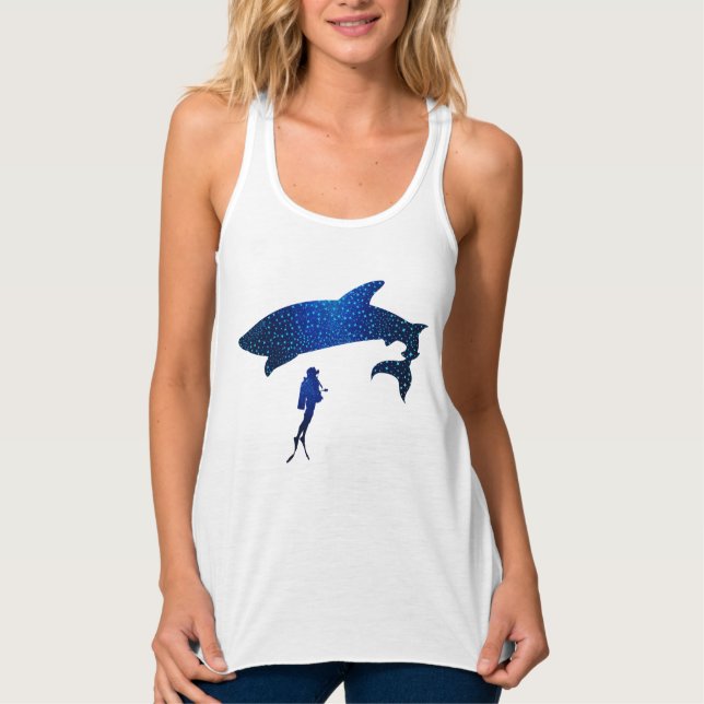 Shark Dive Linne Med Racerback (Framsida)