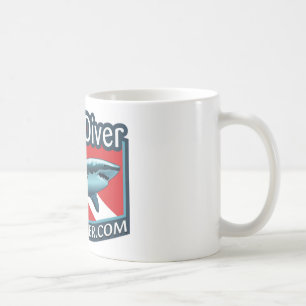 Shark Diver-kaffe mugg. Kaffemugg