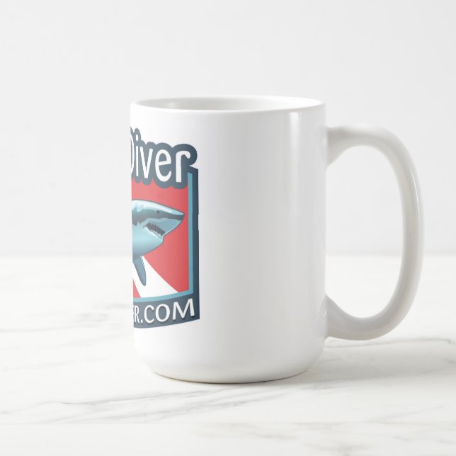 Shark Diver-kaffe mugg. Kaffemugg (Höger)