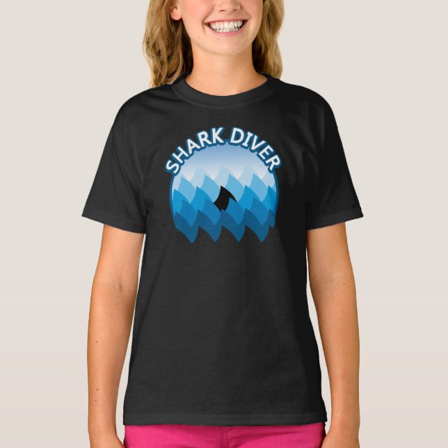 Shark Diver T-Shirt (Framsida)