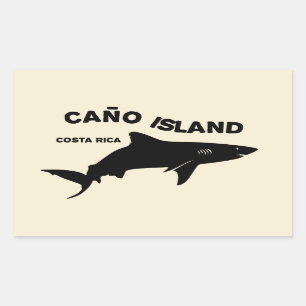Shark Diving Caño Island - Costa Rica Rektangulärt Klistermärke