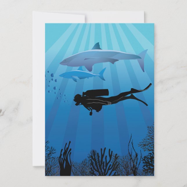 Shark Diving Scuba Diver (Framsida)