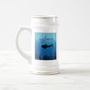 Shark Diving Scuba Diver Sejdel