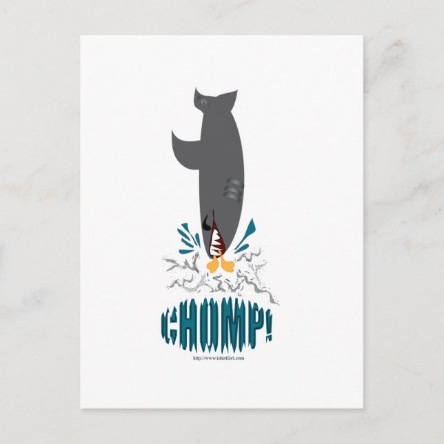 Shark Eating A Anka Vykort (Framsida)