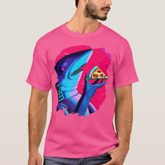 Shark Eating Pizza Funny Coola Pizza Sharks T Shirt