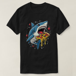 Shark Eating Pizza Funny Pizza Älskare T Shirt