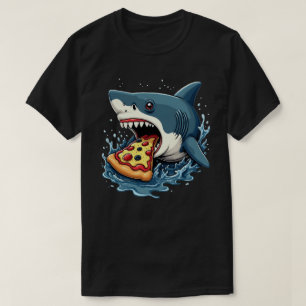Shark Eating Pizza Funny Pizza Älskare T Shirt