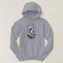 Shark Eating Pizza | Underbar White Bita Jawsome Hoodie