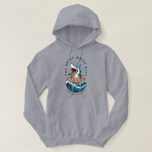 Shark Eating Pizza Underbar White Bita Jawsome Hoodie