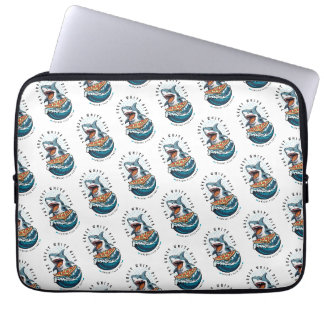 Shark Eating Pizza | Underbar White Bita Jawsome Laptop Fodral