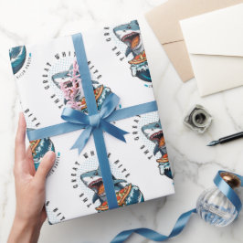 Shark Eating Pizza | Underbar White Bita Jawsome Presentpapper