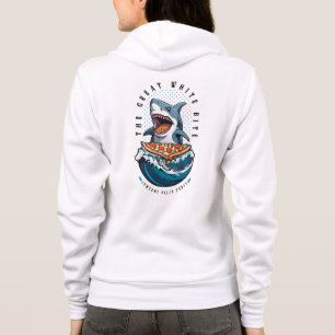 Shark Eating Pizza Underbar White Bita Jawsome T Shirt