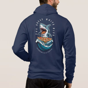 Shark Eating Pizza   Underbar White Bita Jawsome T Shirt