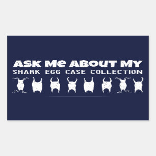 Shark Egg Fodral Collector Rektangulärt Klistermärke