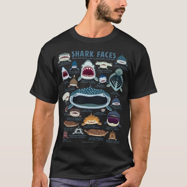 Shark Faces friends boy T Shirt (Framsida)