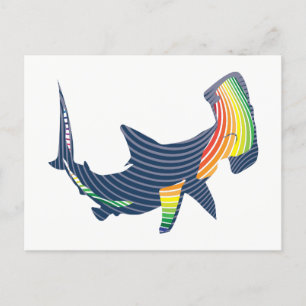 Shark Färg Swirl Vykort