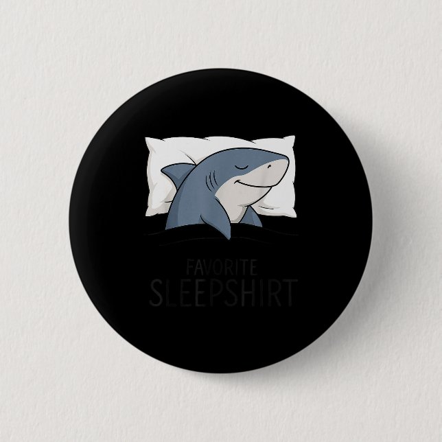 Shark Favorite Sleepshirt Sleeng Pajamas Boys Girl Knapp (Framsida)