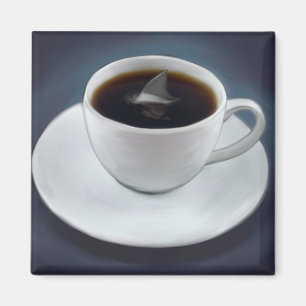 Shark Fin Coffee Magnet