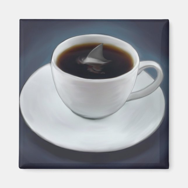 Shark Fin Coffee Magnet (Framsidan)