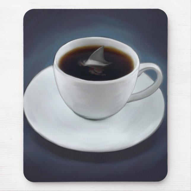Shark Fin Coffee Mousepad Musmatta (Framsidan)