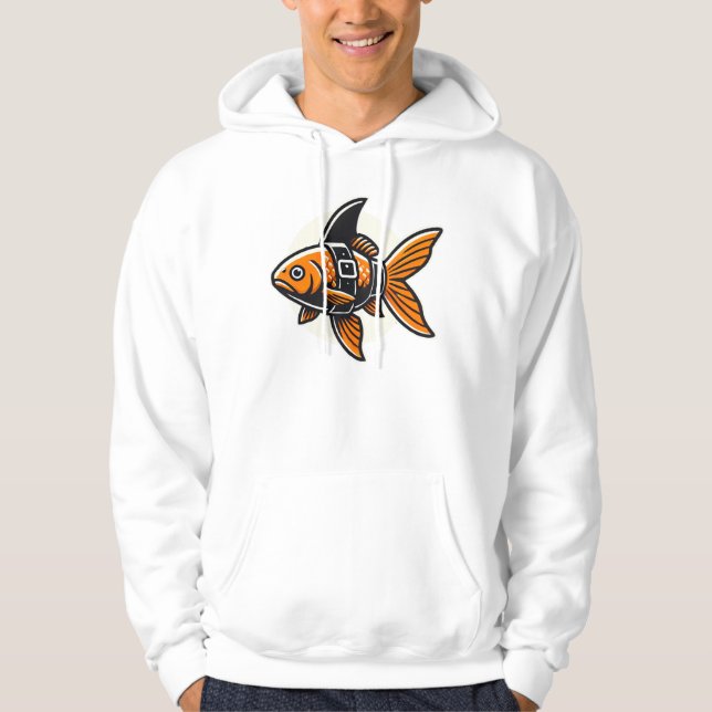 Shark-Fin Goldfish T-Shirt by Vin Zzep Hoodie (Framsida)